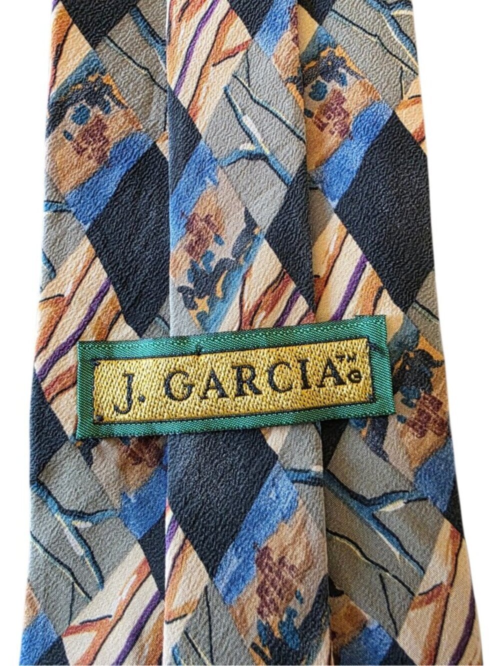 J. Garcia Silk Tie California Mission Collection Nine Stonehenge USA Vintage - Picture 6 of 13